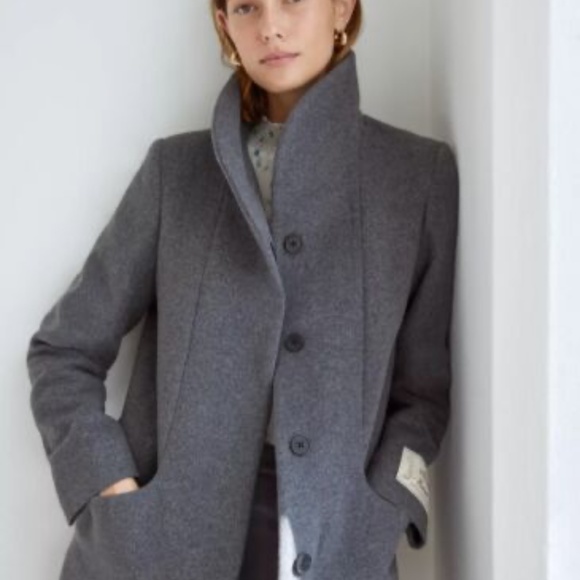 Aritzia Jackets & Blazers - Aritzia Wilfred Cacoon Coat Virgin Wool & Cashmere Gray Mid-length Coat